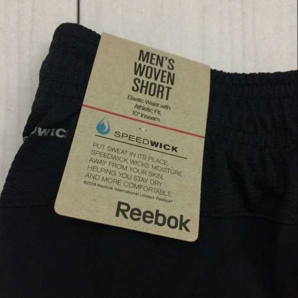 Reebok Mens Speedwick woven Sport Shorts 2.0 Black - Picture 6 of 8